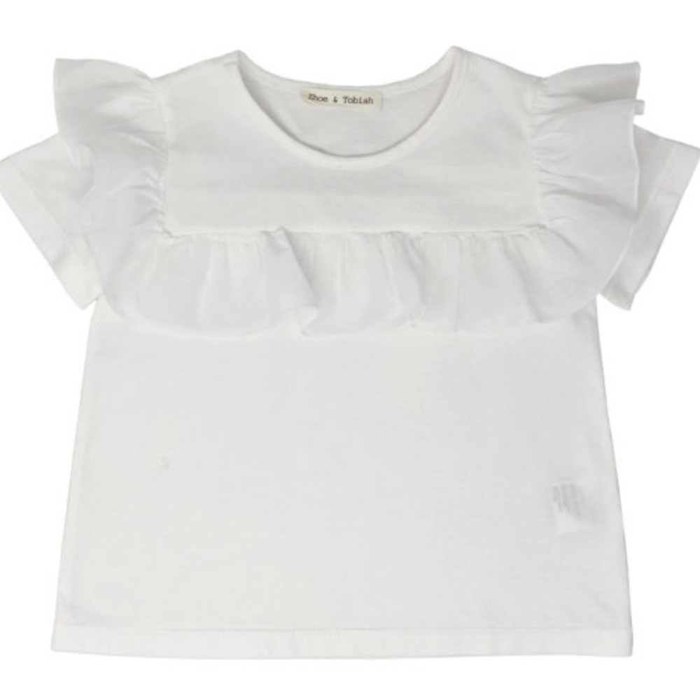 Shoe & Tobiah ruffle shirt